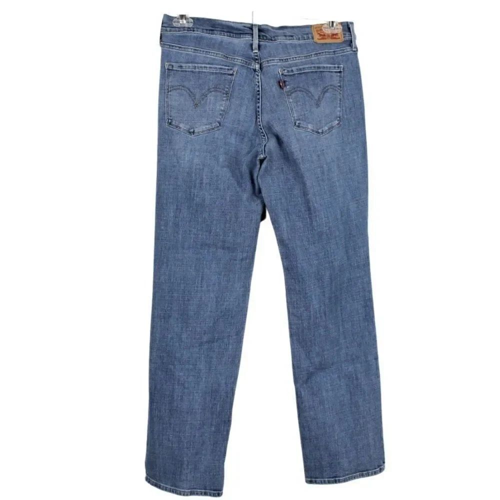 Levi’s 505 Jeans Straight Leg Mid-Rise Blue Medium Wash Women’s 31 X 30 Size 12 - Picture 2 of 8